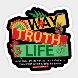 Way Truth Life Sticker